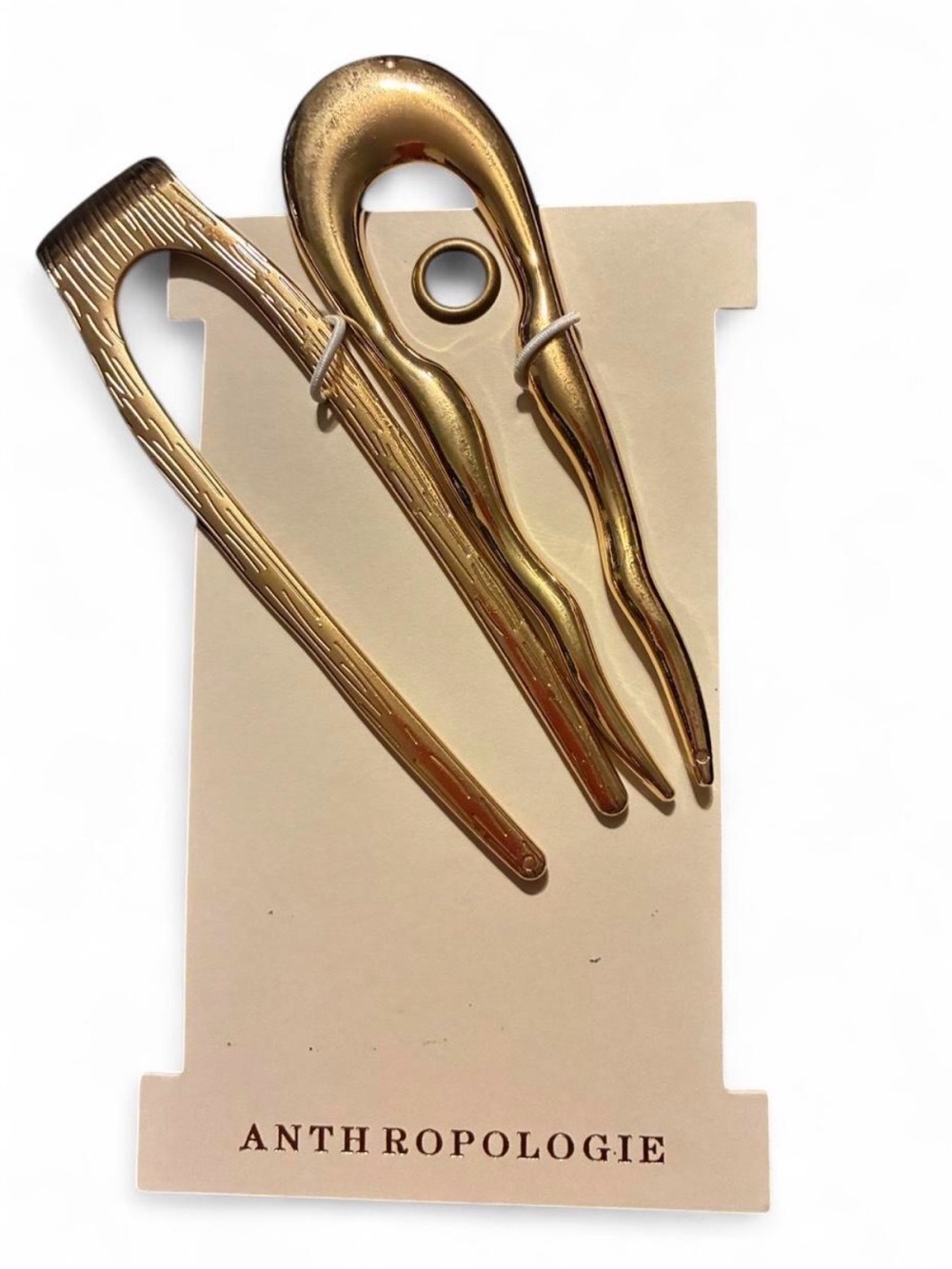 Anthropologie Metal French Hair Pins, set of 2